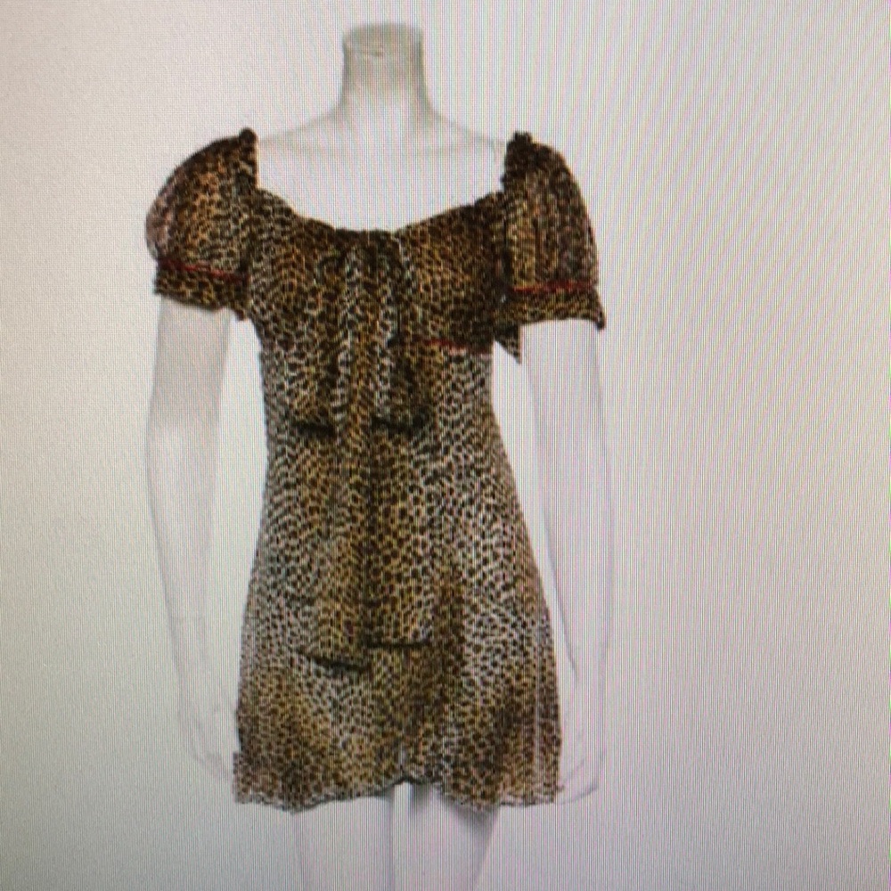 D&G leopard printed off the shoulders dress